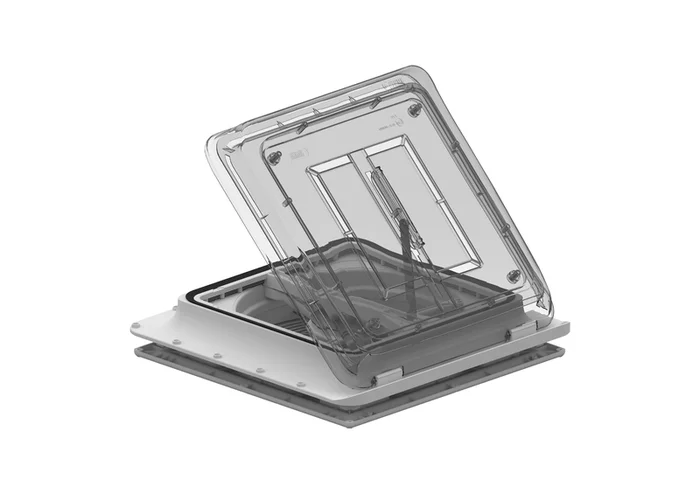 12-V-Kurbeldachhaube Turbo-Vent Premium – 40 x 40 cm – Crystal Haube