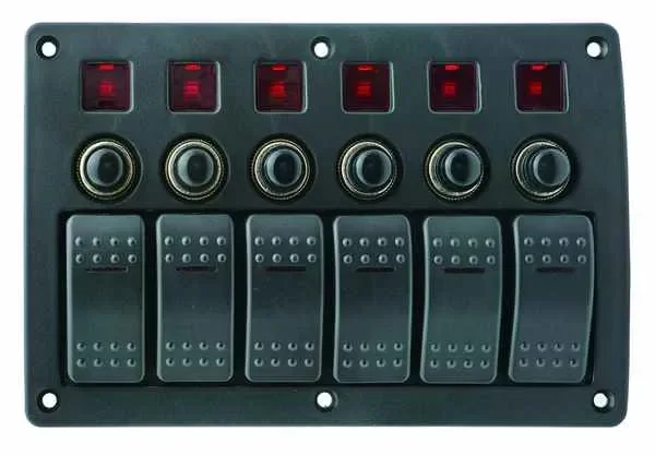 1852 Schalttafel mit automatischen Sicherungen