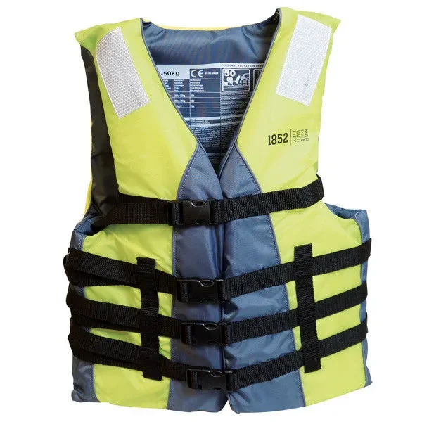 1852 Schwimm- und Wasserskiweste ISO 50N, Schwarz/Limette