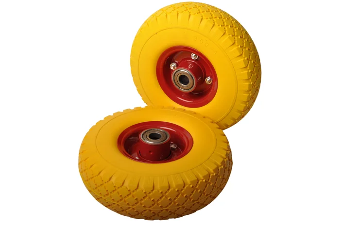 2x vollgummi pannensicher Sackkarrenräder 3.00-4 – 20 mm – 75 mm Nabenlänge