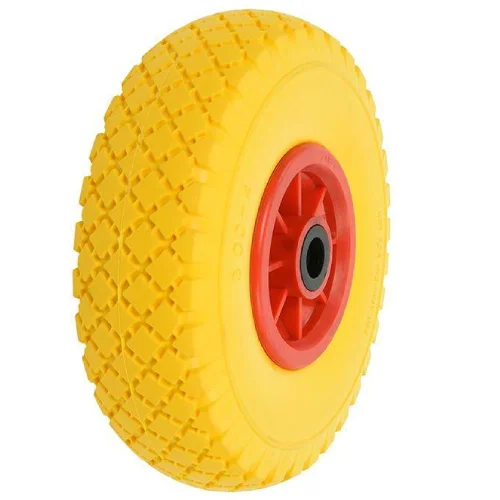 3.00-4 Sackkarrenrad – Pannensicher vollgummireifen und Kunststofffelge – 100 kg Tragfähigkeit – 20 mm Achsloch-/Nabendurchmesser – inklusive Rollenlager