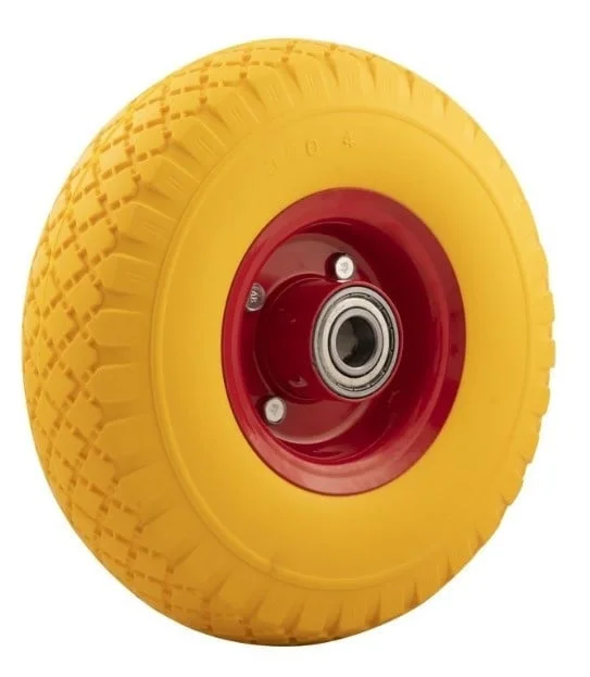 3.00-4 Sackkarrenrad – pannensicher Vollgummireifen und Stahlfelge – 100 kg maximale Tragfähigkeit – 20 mm Achsloch-/Nabendurchmesser – inklusive Kugellager