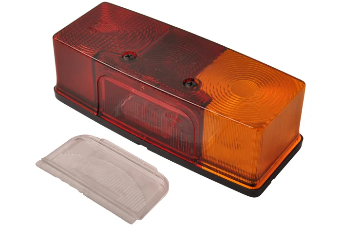 3-Kammer Rückleuchte rechts mit Kennzeichenleuchte 158x64x51 mm