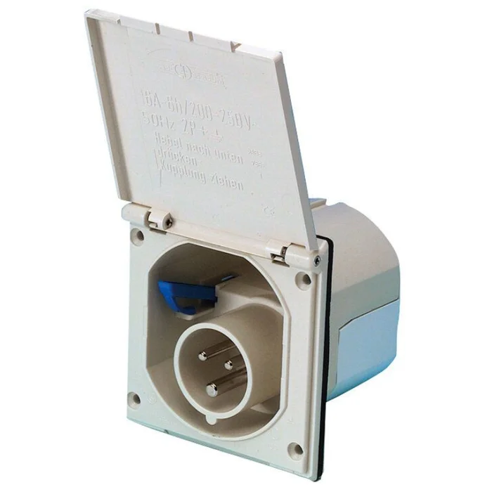 ABL CEE Einspeisungsstecker 104 x 104 mm – cremeweiß