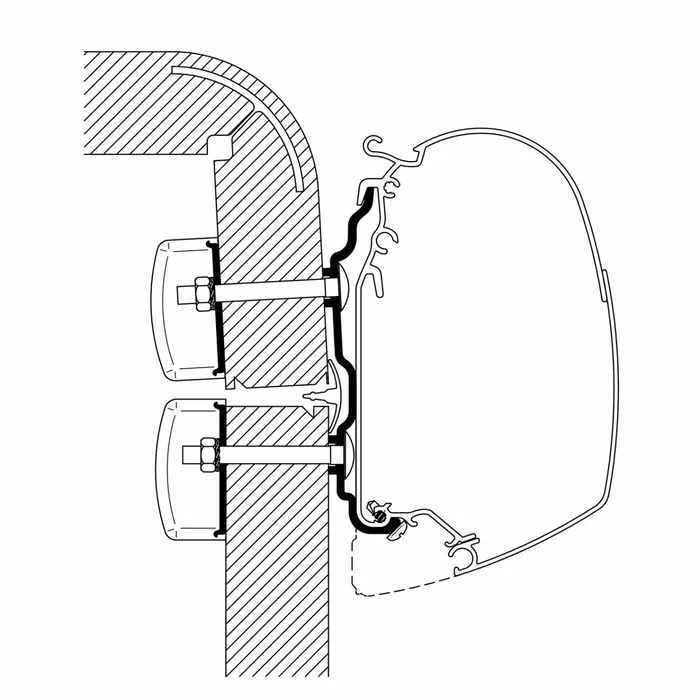Adaptater Hymer 2016- Hymercamp für Omnistor-Markisen 4900/5200/8000 4,00 m THULE