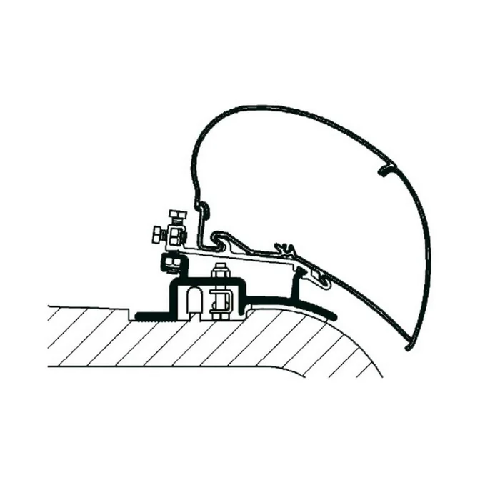 Adapter Boxer/Jumper/Ducato bis 06 für Ominstor-Markisen 6200/9200 THULE