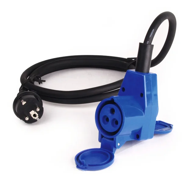 Adapterkabel Schukostecker mit Winkelkupplung – 1,5 m