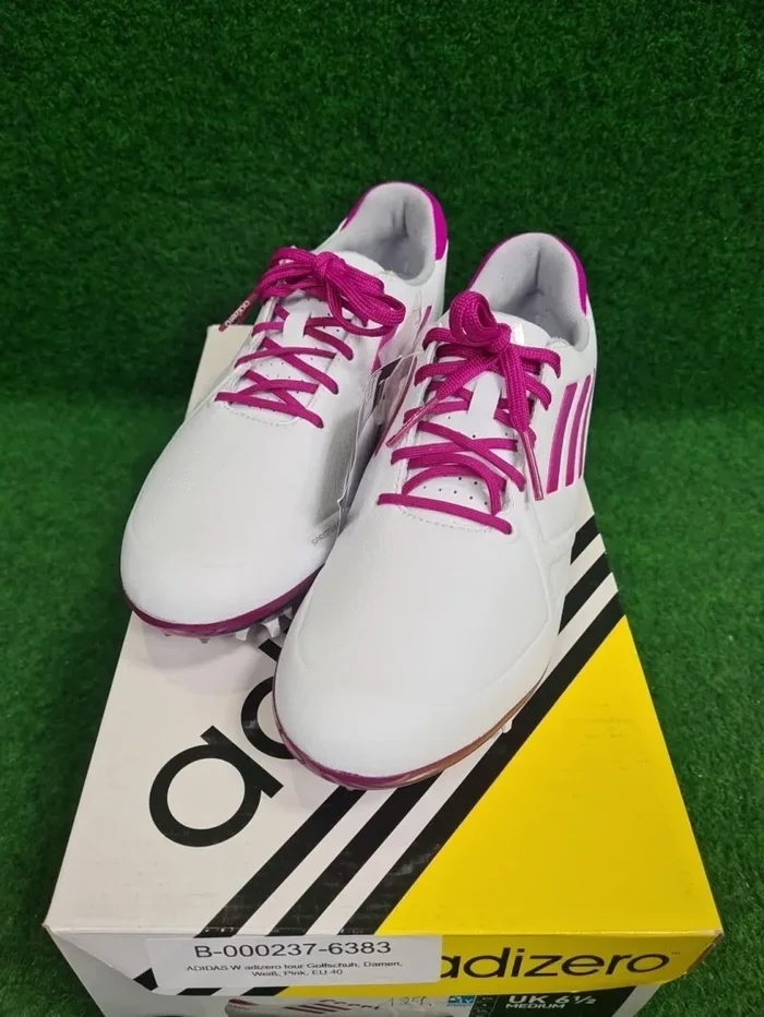 ADIDAS W adizero tour Golfschuhe – Damen (Weiß/Pink, EU 40)