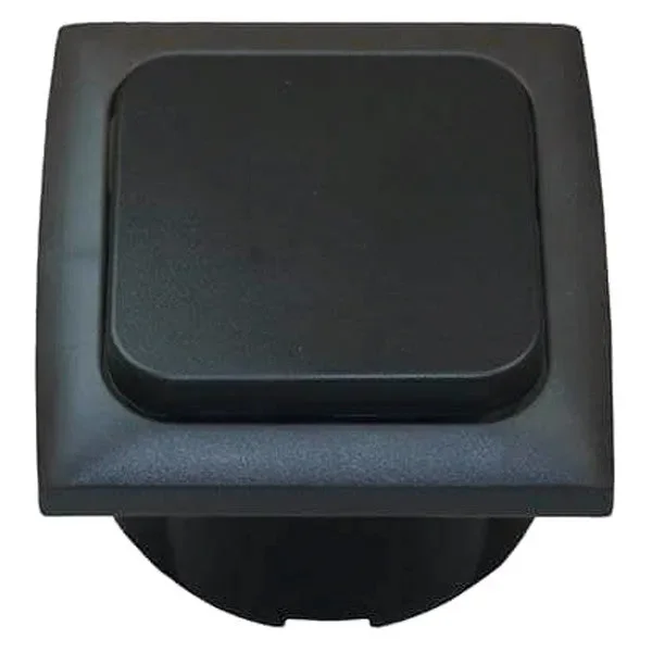 Afbryder enkelt 220V til indbygning komplet sort