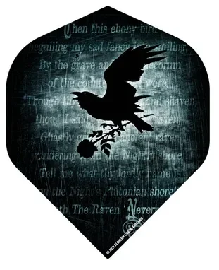 Alchemy Dart Flights – Offiziell lizenziert – Std – No2 – Schwarz – Nevermore