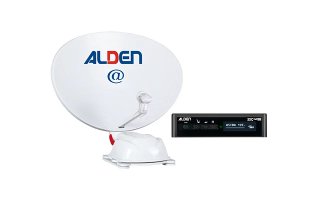 Alden AS2@ 80 HD vollautomatische Satellitenanlage Weiß inklusive S.S.C. HD Steuermodul und LTE Antenne