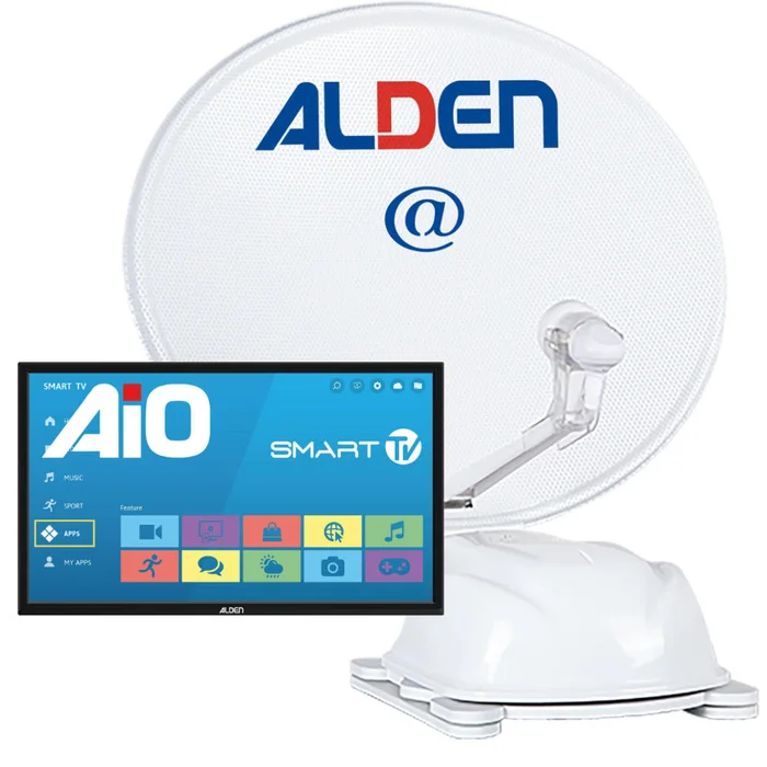 Alden Sat-Anlage AS2 60 Ultrawhite inkl. TV A.I.O. Smart 19 Zoll