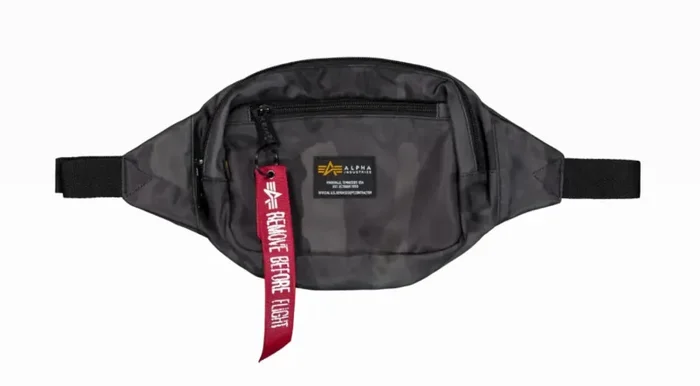Alpha Industrie Packable Waist Bag black camo