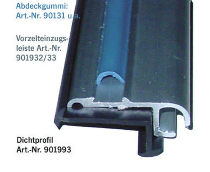 Aluminium-Vorzelteinzugsleiste – Silber – 27 x 11 mm – 3 m