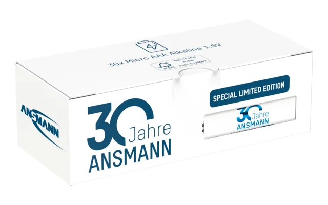 Ansmann 30x Micro AAA Alkaline 1,5 V Batterien inkl. Stiftleuchte