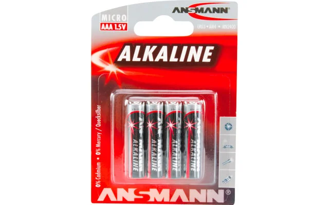 Ansmann Alkaline Micro AAA Batterie 1,5 V 4er-Set