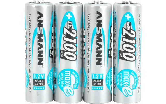Ansmann Mignon AA 1,2 V / 2.100 mAh Akkubatterie Wiederaufladbar (4er Pack)‌