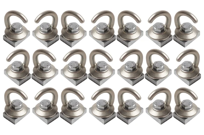 Anssems Netzhaken 21x inkl. Bolzen und Platten