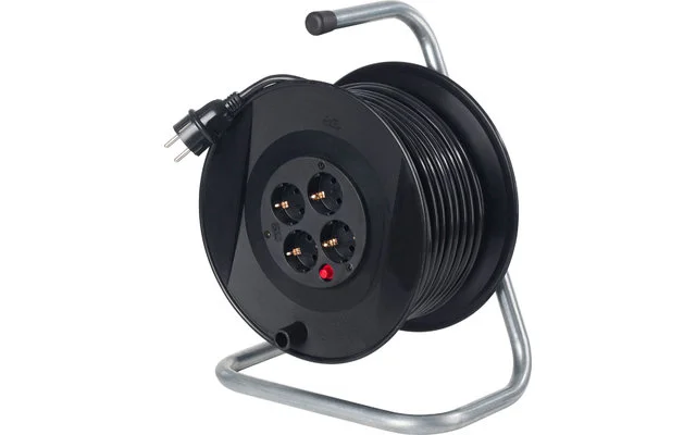 AS-Schwabe Kabeltrommel mit Thermoschutzschalter 25 Meter