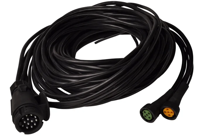 Aspock Kabelsätze – 9 Meter lang – 13-polig – Anhängerkabel mit 5-poligen Steckern – inklusive Abzweigungen