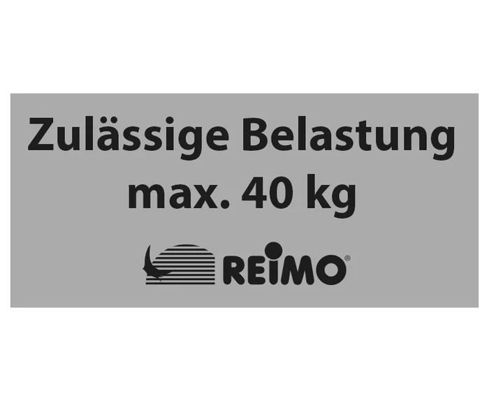 Aufkleber „Zulässige Belastung max.40 kg“