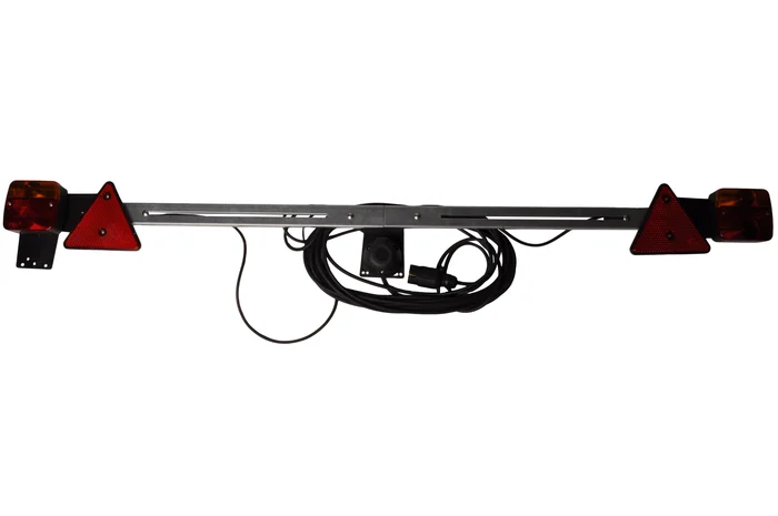 AusziehbarerLichtleiste Anhänger aus Metall – 140 > 200 cm – inklusive Reflektoren – 7-polig