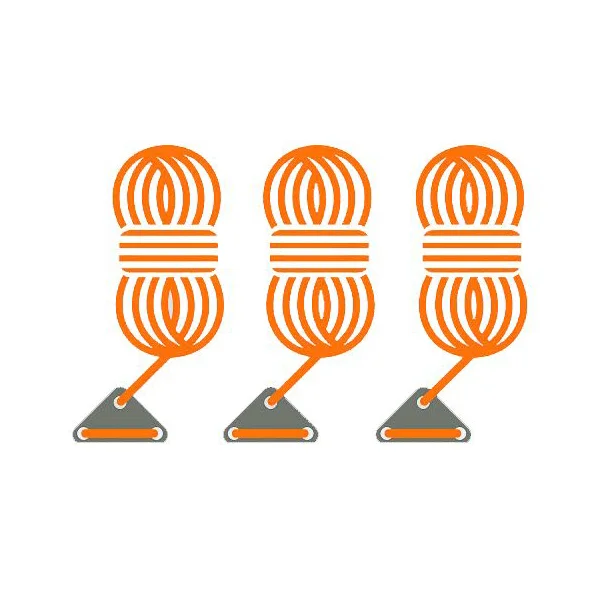 Bent Abspannleine orange