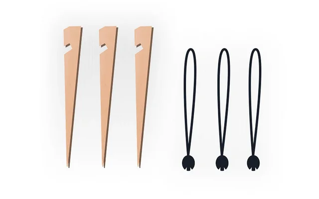 Bent Holzhering mit Spannring (3 Stück)