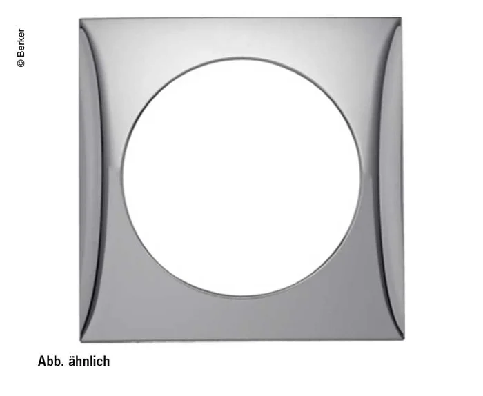 Berker INTEGRO 1-fach Steckdosenrahmen grau glänzend