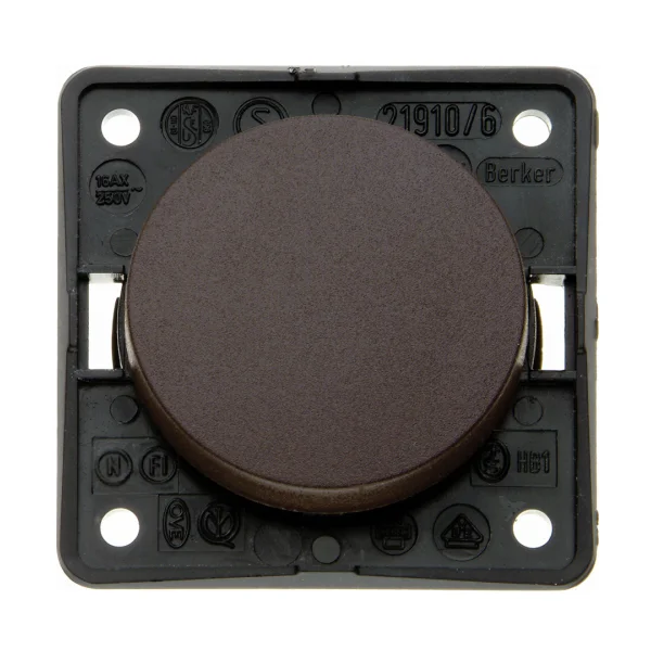 Berker Integro Flow Ausschalter, braun matt