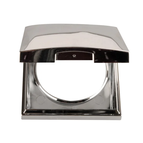 Berker Integro Flow Rahmen mit Klappdeckel, chrom glänzend