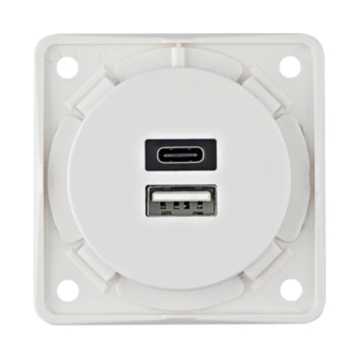 Berker USB-Ladesteckdose A+C 12V, Polarweiß