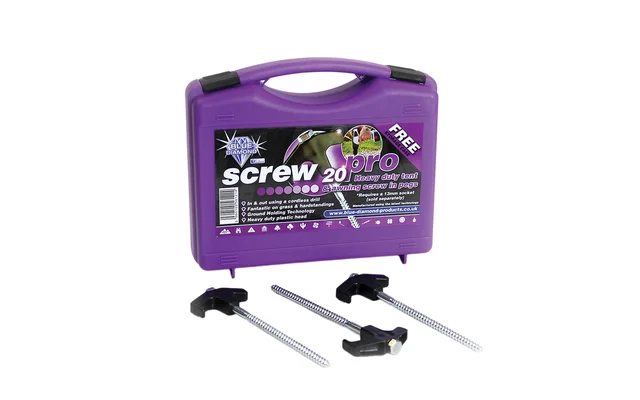 Blue Diamond Pegs Pro Schraubheringe für Zelte 20 teilig aus Stahl