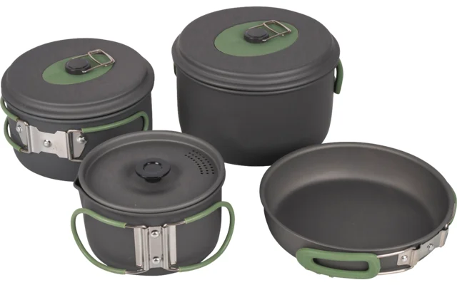 Bo-Camp Explorer Kochgeschirr-Set Aluminium eloxiert 4-tlg.