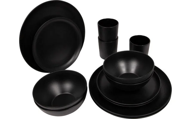 Bo-Camp Orville Geschirr-Set 16-tlg. Schwarz