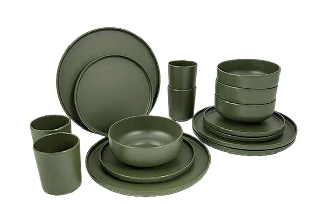 Bo-Camp Patom Melamin Geschirr-Set 16-tlg. Grün