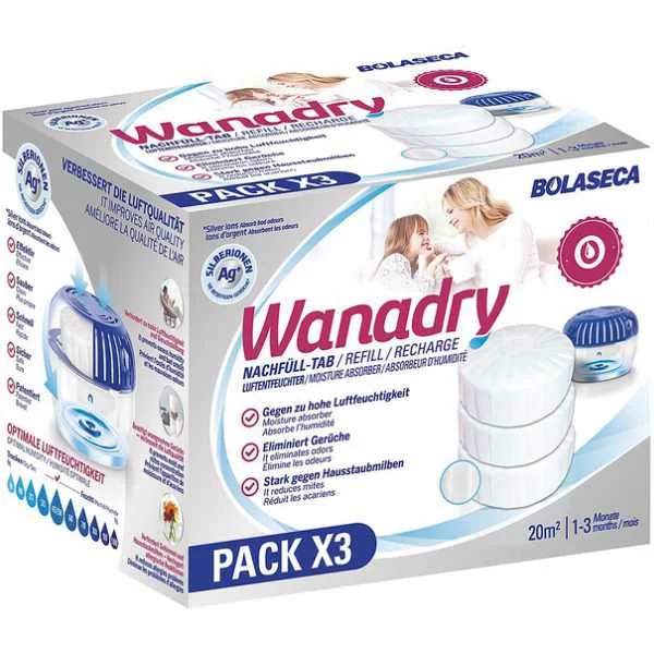 Bolaseca Luftentfeuchter Tabs, Inhalt 3 x 450 g