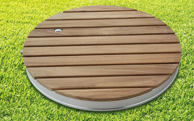 Breuer Fontana Gartendusche / Bodendusche Holz rund