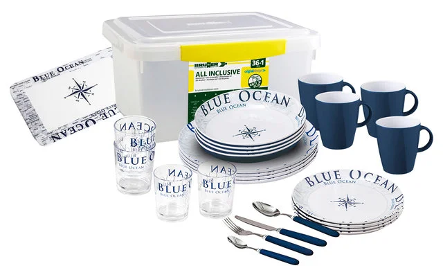 Brunner Blue Ocean Geschirr-Set 38 teilig