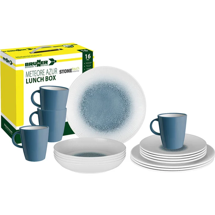 Brunner Geschirrset Meteore Azur 16-teilig