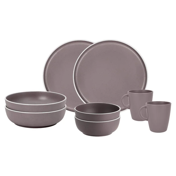 Brunner Geschirrset Tête-à-Tête Dolomit 8-tlg., brombeer