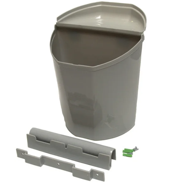 Camp4 Abfalleimer mit Deckel grau, 27 x 29 x 17 cm