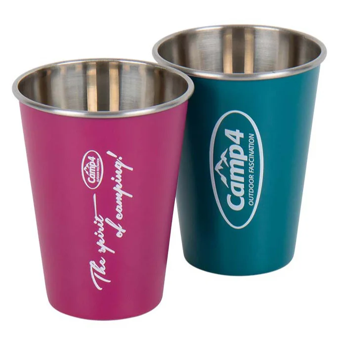 Camp4 Edelstahlbecher 2er Set Petrol/Beere