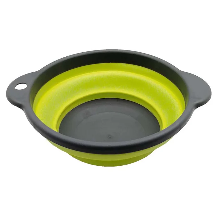 Camp4 faltbare Schüssel grau/lime, 20 cm