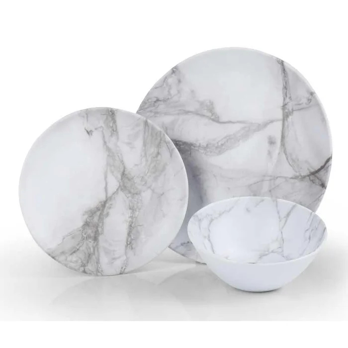 Camp4 Geschirrset Marmor, 6-teilig