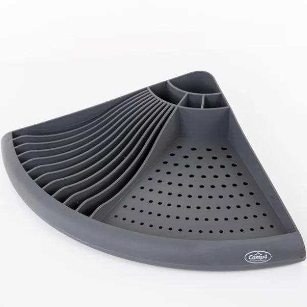 Camp4 Geschirrständer mit Abtropffunktion, grau