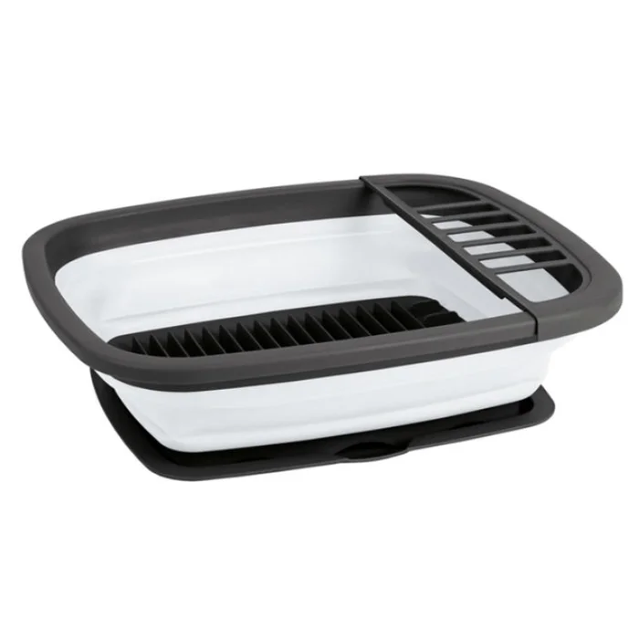 Camp4 Silikon-Geschirrtrockner faltbar, grau/weiß