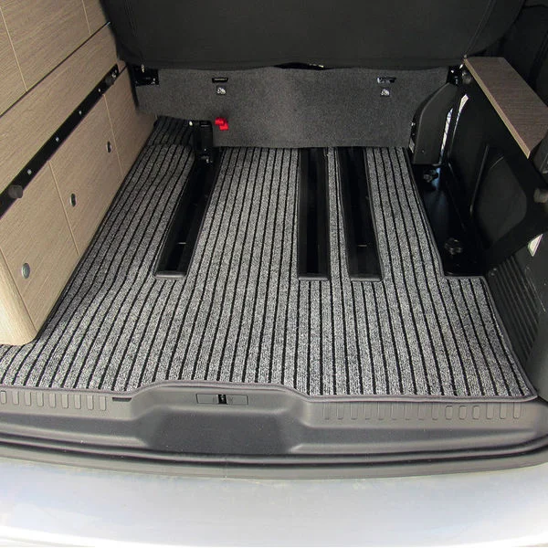 Carbest Kofferraum Teppich mit Schienen, Citroen Vanster, grau