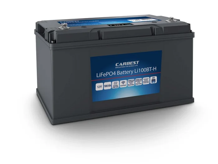 Carbest LiFePo4 Lithium-Batterie Li100BT-H 100Ah mit Bluetooth und Heizfunktion