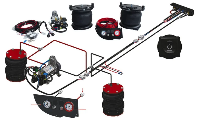 Carbest Luftfedersystem Premium 7,3″ by ESI für Fiat Ducato, Peugeot Boxer und Citroen Jumper ab 201